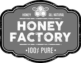 HONEY ALL NATURAL HONEY FACTORY · 100% PURE · trademark