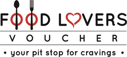 FOOD LOVERS VOUCHER YOUR PIT STOP FOR CRAVINGS trademark