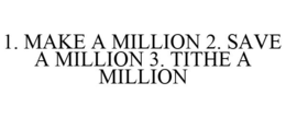 1. MAKE A MILLION 2. SAVE A MILLION 3. TITHE A MILLION trademark