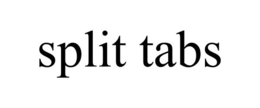 SPLIT TABS trademark