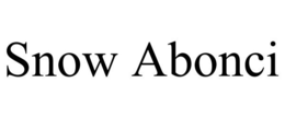 SNOW ABONCI trademark