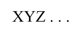 XYZ . . . trademark