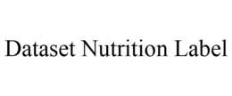 DATASET NUTRITION LABEL trademark
