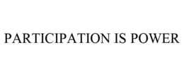 PARTICIPATION IS POWER trademark
