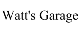 WATT'S GARAGE trademark