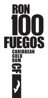 RON 100 FUEGOS CARIBBEAN GOLD RUM CF trademark