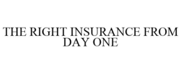 THE RIGHT INSURANCE FROM DAY ONE trademark