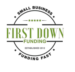 FIRST DOWN FUNDING · SMALL BUSINESS · FUNDING FAST · ESTABLISHED 2012 trademark