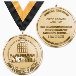 1300 LUMINARY AWARD 2019 SILHOUETTE OF MEN HOLDING I AM A MAN SIGNS IMAGE OF CHURCH STAINED GLASS WINDOW MEMPHIS, TENNESSEE 1300 SANITATION WORKERS TOOK A STAND FOR BASIC CIVIL RIGHTS... DESIGNED BY JASON A. FARMER trademark