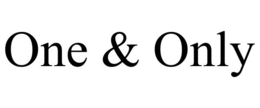 ONE & ONLY trademark