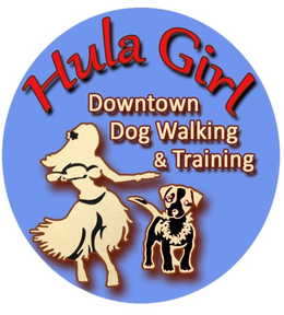 HULA GIRL DOWNTOWN DOG WALKING & TRAINING trademark
