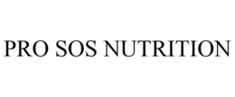 PRO SOS NUTRITION trademark
