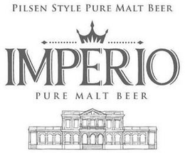 PILSEN STYLE PURE MALT BEER IMPERIO PURE MALT BEER trademark