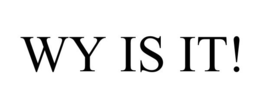 WY IS IT! trademark