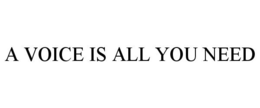 A VOICE IS ALL YOU NEED trademark