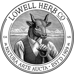 LOWELL HERB CO CA US NATURA ARTE AUCTAEST'D 1909 trademark