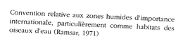 CONVENTION RELATIVE AUX ZONE HUMIDES D'IMPORTANCE INTERNATIONALE, PARTICULIEREMENT COMME HABITATS DES OISEAUX D'EAU (RAMSAR, 1971) trademark