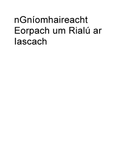 NGNÍOMHAIREACHT EORPACH UM RIALÚ AR IASCACH trademark