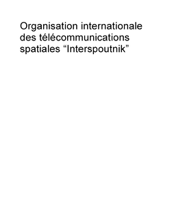 ORGANISATION INTERNATIONAL DES TÉLÉCOMMUNICATIONSSPATIALES "INTERSPOUTNIK" trademark