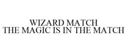 WIZARD MATCH THE MAGIC IS IN THE MATCH trademark