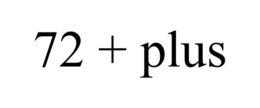 72 + PLUS trademark