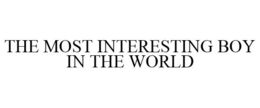 THE MOST INTERESTING BOY IN THE WORLD trademark