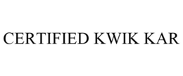 CERTIFIED KWIK KAR trademark