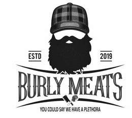 BURLY MEATS ESTD 2019 YOU COULD SAY WE HAVE A PLETHORA trademark