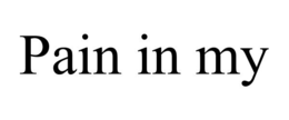 PAIN IN MY trademark