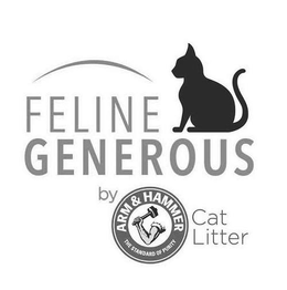 FELINE GENEROUS BY ARM & HAMMER THE STANDARD OF PURITY CAT LITTER trademark