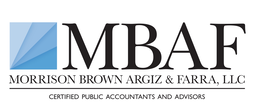 MBAF MORRISON BROWN ARGIZ & FARRA, LLC CERTIFIED PUBLIC ACCOUNTANTS AND ADVISORS trademark