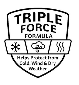 TRIPLE FORCE FORMULA HELPS PROTECT FROM COLD, WIND & DRY WEATHER trademark