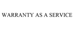 WARRANTY AS A SERVICE trademark