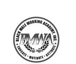 BLACK MALE WORKING ACADEMY, INC. BMWA EST. 2005 EDUCATE MOTIVATE ACTIVATE trademark