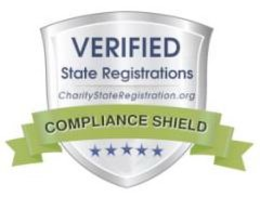 VERIFIED STATE REGISTRATIONS CHARITYSTATEREGISTRATION.ORG COMPLIANCE SHIELD trademark