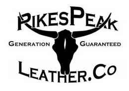 PIKES PEAK LEATHER. CO GENERATION GUARANTEED trademark