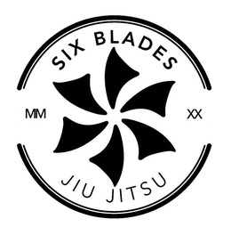 SIX BLADES MM AND XX JIU JITSU trademark