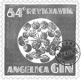 64 DEGREE REYKJAVIK, ANGELICA GIN, ISLAND 50CL, 43%, VOL. trademark