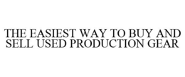THE EASIEST WAY TO BUY AND SELL USED PRODUCTION GEAR trademark