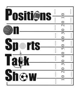 POSITIONS ON SPORTS TALK SHOW 10 20 30 40 50 40 30 20 10 trademark