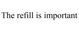 THE REFILL IS IMPORTANT trademark