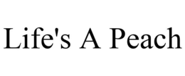 LIFE'S A PEACH trademark