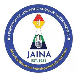 JAINA EST. 1981 FEDERATION OF JAIN ASSOCIATIONS IN NORTH AMERICA ALL LIVING BEINGS ARE INTERDEPENDENT FOR EXISTENCE trademark