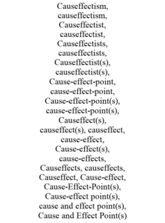 CAUSEFFECTISM, CAUSEFFECTISM, CAUSEFFECTIST, CAUSEFFECTIST, CAUSEFFECTISTS, CAUSEFFECTISTS, CAUSEFFECTIST(S), CAUSEFFECTIST(S), CAUSE-EFFECT-POINT, CAUSE-EFFECT-POINT, CAUSE-EFFECT-POINT(S), CAUSE-EFFECT-POINT(S), CAUSEFFECT(S), CAUSEFFECT(S), CAUSEFFECT, CAUSE-EFFECT, CAUSE-EFFECT(S), CAUSE-EFFECTS, CAUSEFFECTS, CAUSEFFECTS, CAUSEFFECT, CAUSE-EFFECT, CAUSE-EFFECT-POINT(S), CAUSE-EFFECT POINT(S), CAUSE AND EFFECT POINT(S), CAUSE AND EFFECT POINT(S) trademark