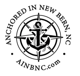 ANCHORED IN NEW BERN, NC AINBNC.COM trademark