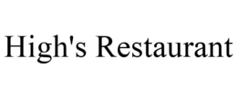 HIGH'S RESTAURANT trademark