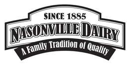SINCE 1885 NASONVILLE DAIRY A FAMILY TRADITION OF QUALITY trademark