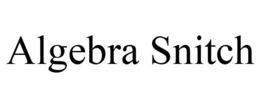 ALGEBRA SNITCH trademark