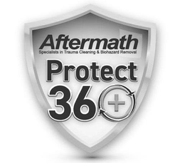 AFTERMATH SPECIALISTS IN TRAUMA CLEANING & BIOHAZARD REMOVAL PROTECT 360+ trademark