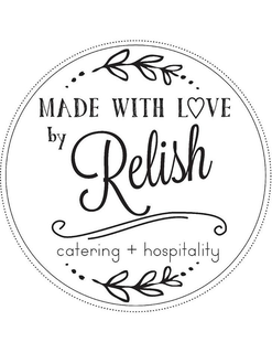 MADE WITH LOVE BY RELISH CATERING + HOSPITALITY trademark